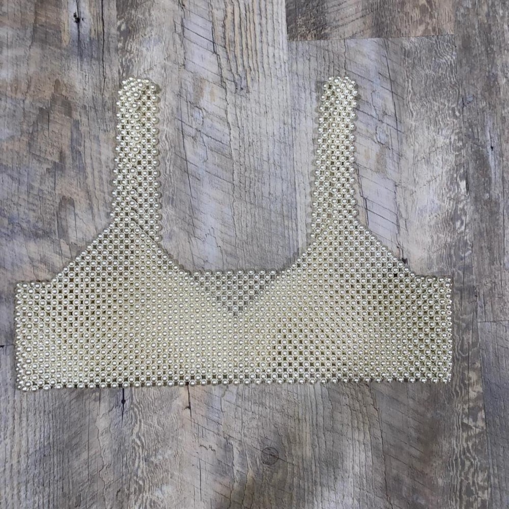 Pearl overlay bra